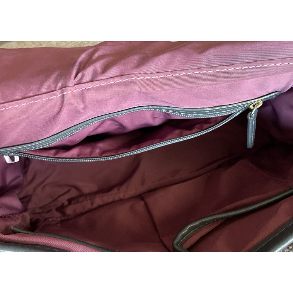 RADLEY LONDON Blue Scottie Dog Purple Nylon Shoulder Flap Zip Crossbody Bag RARE - Picture 10 of 16